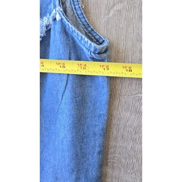 Womans Cody James Denim Sleevless Western Pearl Snap  Light Wash Size XL VTG - Picture 5 of 7